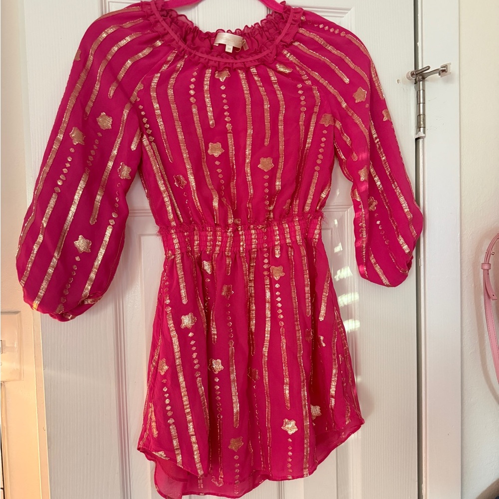 LoveShackFancy Fuchsia Star Dress